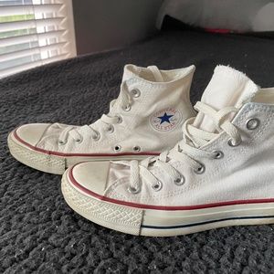 White  High Top Converse